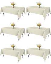 Toalha de mesa Niuara Ivory Retangular 60x84cm, lavável, pacote com 6