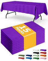 Toalha de mesa Niuara Purple Plastic Retangular 54x108" x 15 Pack