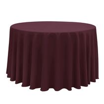 Toalha de mesa Obstal 108" redonda bordô impermeável Toalha de mesa Obstal 108" redonda bordô impermeável