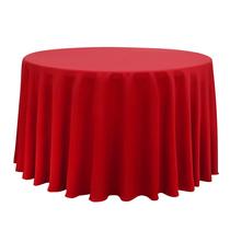 Toalha de mesa Obstal 120" redonda impermeável à prova de óleo vermelha Toalha de mesa Obstal 120" redonda impermeável à prova de óleo vermelha