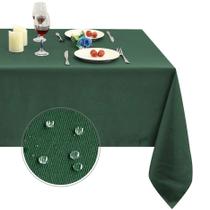 Toalha de mesa Obstal, quadrada verde impermeável de 60 x 60 polegadas Toalha de mesa Obstal, quadrada verde impermeável de 60 x 60 polegadas