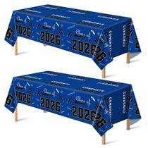 Toalha de Mesa OHOME Formatura 2026 Azul 137x274 cm Pacote com 2