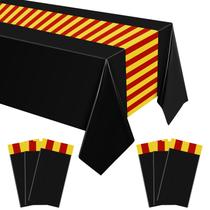 Toalha de mesa Oudain Wizard 137x274cm Plástico Preto Vermelho Dourado Toalha de mesa Oudain Wizard 137x274cm Plástico Preto Vermelho Dourado
