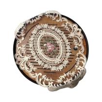 Toalha De Mesa Oval Europeia Elegante Com Renda Bordada Para Decoração De Quarto, Estudo, Cozinha E