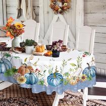 Toalha de Mesa Oval Yighty - Outono/Thanksgiving - 152x259cm - Poliéster