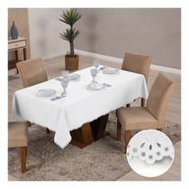 Toalha de mesa oxford 2,20x1,50m com bordado ultrassonico