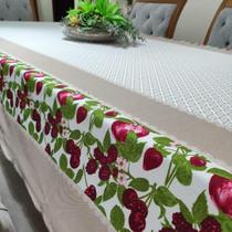 Toalha de Mesa Oxford Estampado 4 lugares 140x140 Estampa:Cereja