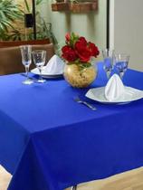 Toalha De Mesa Oxford Liso Retangular 12 Cadeiras 3,50 X 1,45 Azul Royal