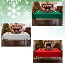 Toalha de Mesa Oxford Natal Decoração Ceia Jantar Enfeite Mesa Posta com Bico de Picueta Toalha de Mesa Oxford Natal Decoração Ceia Jantar Enfeite Mesa Posta com Bico de Picueta