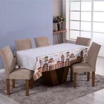 Toalha De Mesa Oxford Retangular 6 Lugares 2,00 x 1,45 Estampado - Valle Enxovais