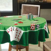 Toalha De Mesa P/ Jogos Cartas Poker Truco Baralho Redonda