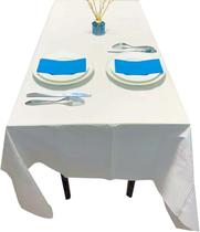 Toalha de mesa Papel branco Dozobeede descartável 54x108 em pacote com 6