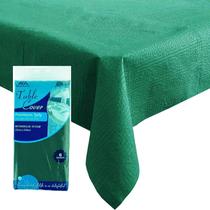 Toalha de mesa Papel verde escuro Dozobeede, 3 camadas, 137 x 274 cm (pacote com 6)