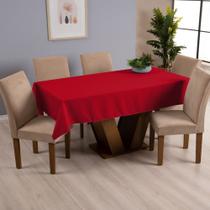 Toalha De Mesa Para 8 Lugares 1 Peça Tecido Oxford Basica Vermelho