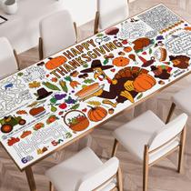 Toalha de Mesa para Colorir - Ação de Graças - 72x35 Polegadas Toalha de Mesa para Colorir - Ação de Graças - 72x35 Polegadas