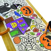 Toalha de mesa para colorir Tiny Expressions Halloween Kids 76x183cm Toalha de mesa para colorir Tiny Expressions Halloween Kids 76x183cm