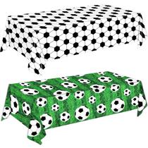Toalha de mesa para decorações de festa Oigco Soccer 137 x 274 cm, pacote com 2
