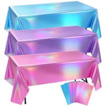 Toalha de Mesa para Festa Oudain 3 Peças Tema Sereia 137x274cm