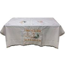 Toalha de Mesa para Santa Ceia - 1,5m - Bordada (3 Peças) Toalha de Mesa para Santa Ceia - 1,5m - Bordada (3 Peças)