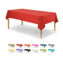 Toalha de mesa Party Dimensions: plástico descartável vermelho (pacote com 12) Toalha de mesa Party Dimensions: plástico descartável vermelho (pacote com 12)