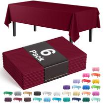 Toalha de Mesa Party Solids 6 Unidades Bordô 137x274 cm Toalha de Mesa Party Solids 6 Unidades Bordô 137x274 cm