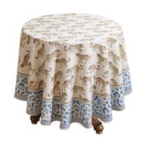 Toalha de mesa patdrea Designer Linen para mesa redonda 67cm