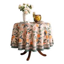 Toalha de mesa patrea Designer Linen redonda de 140 cm de diâmetro Toalha de mesa patrea Designer Linen redonda de 140 cm de diâmetro