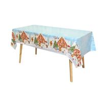 Toalha De Mesa PE Retangular Feliz Natal, Capa De Mesa Para Reuniões Familiares E Restaurantes