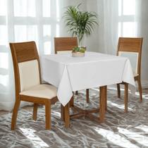 Toalha De Mesa Pendure Quadrada 1,50x1,50 Oxford Branco 4 lugares Toalha De Mesa Pendure Quadrada 1,50x1,50 Oxford Branco 4 lugares