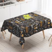 Toalha de Mesa Plástica Carinho 6 Lugares Anti Manchas Diversas Estampas Decor Cozinha