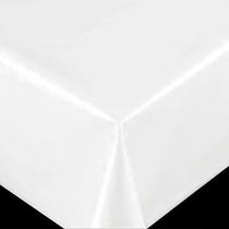Toalha de mesa plástica Térmica 1,38X1,38 m Estampa Brilho Branco
