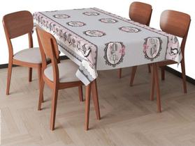 Toalha De Mesa Plástica Térmica 2,00m X 1,40 - 6 Cadeiras - Diana