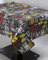 Toalha de mesa plástica térmica estampada retangular 4 Lugares 150x140