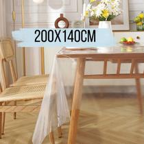 Toalha de Mesa Plástico Cristal Premium Transparente Material Resistente Flexível Impermeável 4 e 6 Lugares Toalha de Mesa Plástico Cristal Premium Transparente Material Resistente Flexível Impermeável 4 e 6 Lugares