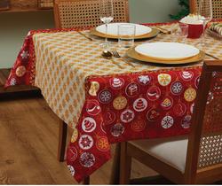 Toalha de Mesa POP Retangular 6 Lugares Natal 1,40m x 2,10m