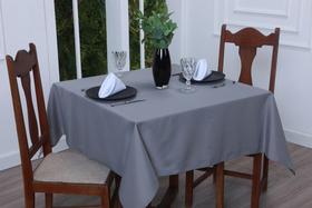 Toalha de Mesa Posta 12 Cadeiras Oxford Lisa 3,50m x 1,40m Cinza