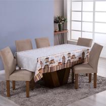 Toalha de Mesa Pratik 1 Peça 2,50m x 1,45m 8 Lugares 100% Poliéster Tecido Oxford