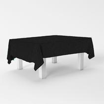 Toalha de Mesa Preto Grande PLástca Decoração Festa 137X183cm Toalha de Mesa Preto Grande PLástca Decoração Festa 137X183cm
