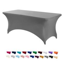 Toalha de mesa Promeise Spandex 6 pés retangular cinza (2 unidades) Toalha de mesa Promeise Spandex 6 pés retangular cinza (2 unidades)
