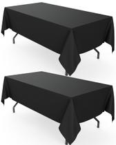Toalha de mesa Pureegg Durable 152 x 259 cm Poliéster Preto 2 peças
