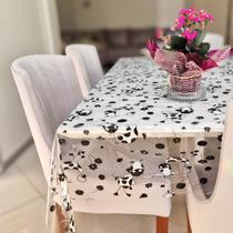 Toalha de Mesa PVC 5,00x1,40m Transparente C/ Estampa Impermeável Protetora Cristal