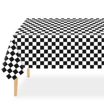 Toalha de mesa QIKSION descartável quadriculada, pacote com 6, 137x274cm