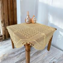 Toalha De Mesa Quadrada 1,35m Crochê Artesanal Toalha De Mesa Quadrada 1,35m Crochê Artesanal