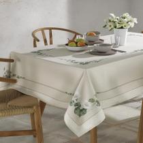 Toalha de Mesa Quadrada 140 x 140 cm Limpa Fácil Döhler Renova Botânica