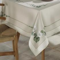 Toalha de Mesa Quadrada 180 x 180cm Dohler Limpa Fácil Botânica