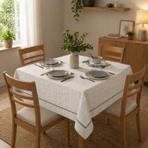 Toalha de mesa quadrada 4 lugares 1,40x1,40m iara dohler Toalha de mesa quadrada 4 lugares 1,40x1,40m iara dohler