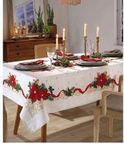 Toalha de Mesa Quadrada 4 Lugares Athena Natal 105 Dohler