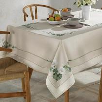 Toalha De Mesa Quadrada 4 Lugares Dohler Cor Botanica Bege Geométrico Toalha De Mesa Quadrada 4 Lugares Dohler Cor Botanica Bege Geométrico