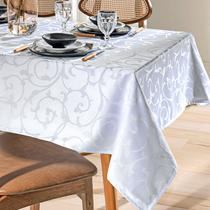 Toalha De Mesa Quadrada 4 Lugares Jacquard Requinte II TJ-6205 Dohler Branco Toalha De Mesa Quadrada 4 Lugares Jacquard Requinte II TJ-6205 Dohler Branco