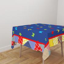 Toalha De Mesa Quadrada 4 Lugares Tecido Festa Junina Retalhos 1,4x1,4m